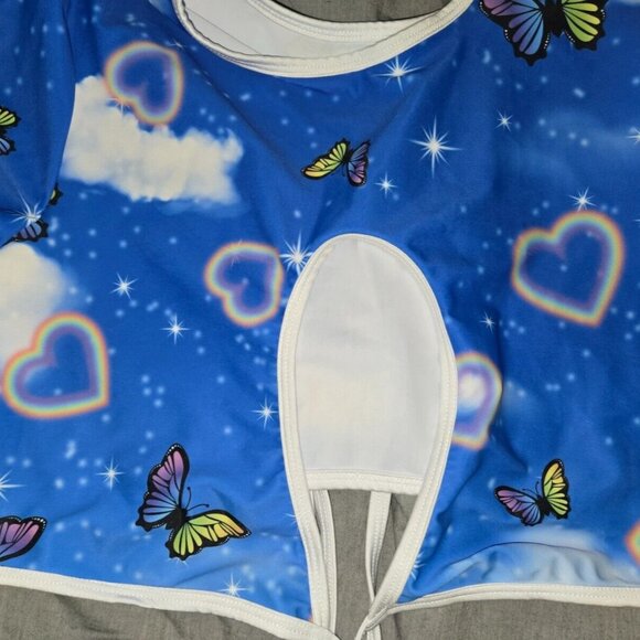 Rolita Couture - Flirt With Me Cotton Kandiwrap Crop Top+Pants. Rave festival - Picture 12 of 16